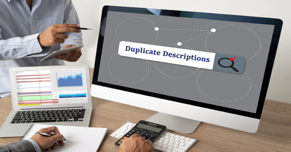 Duplicate Descriptions Removing